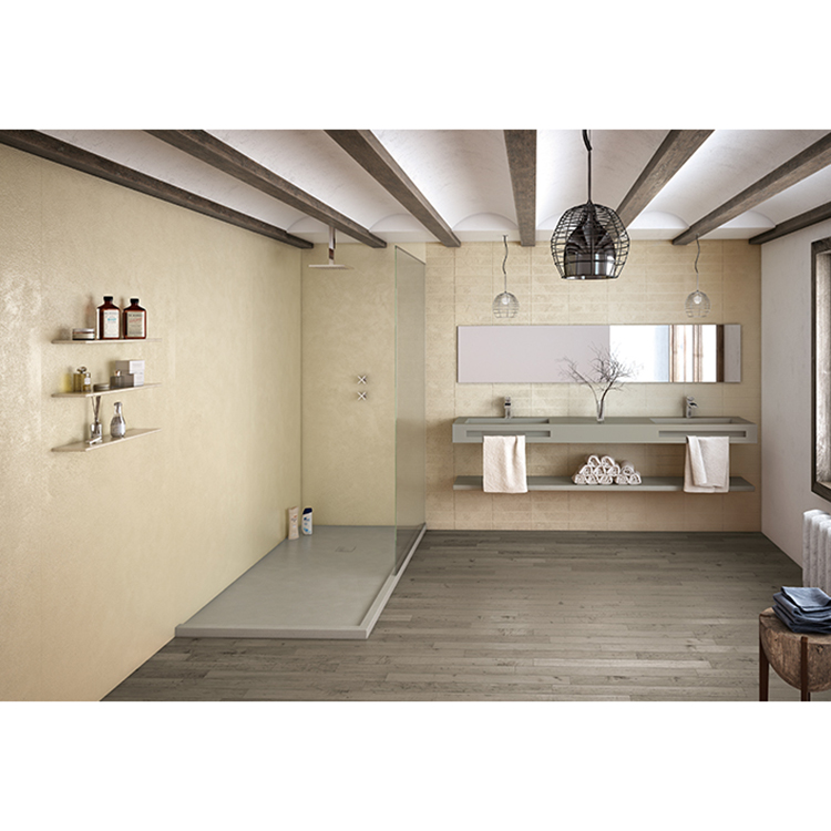 PIANO LAVABO CON FINITURA UGUALE AL PIATTO DOCCIA